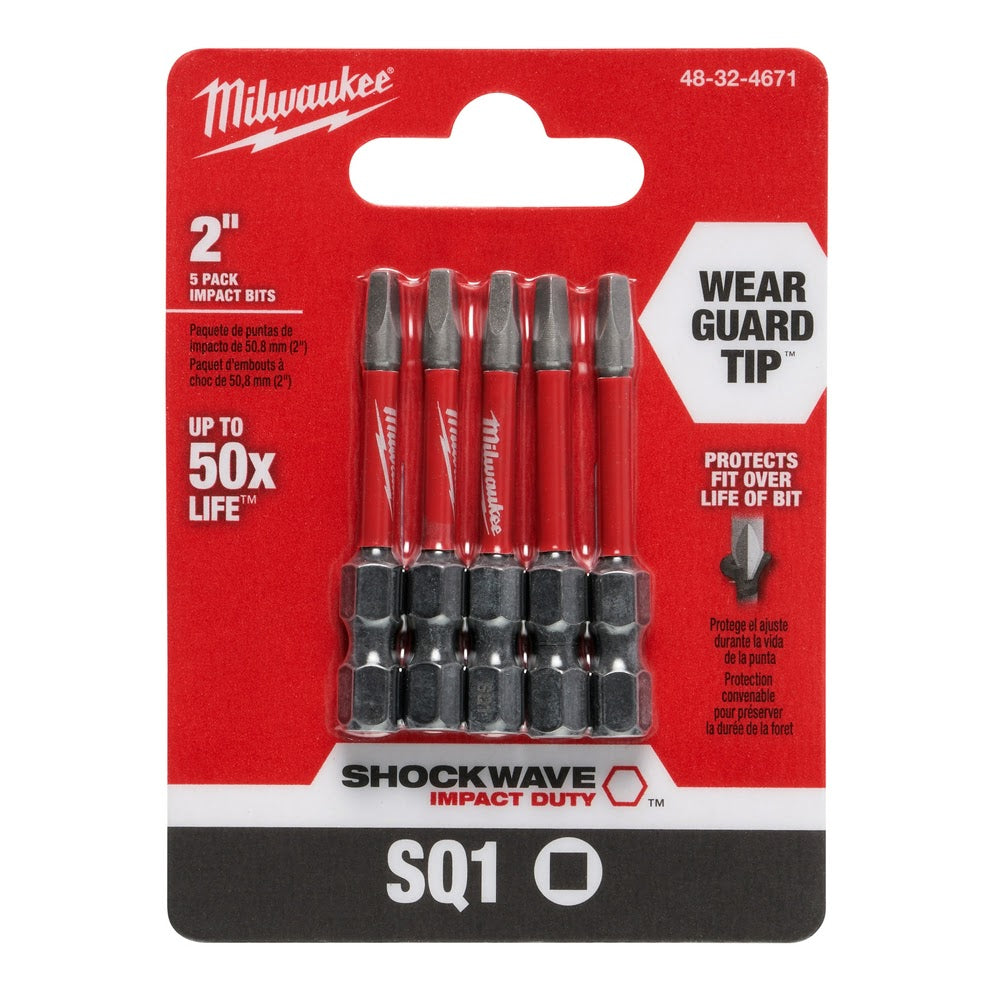 Milwaukee 48-32-4671 Shockwave 2" SQ1 5PK - 7