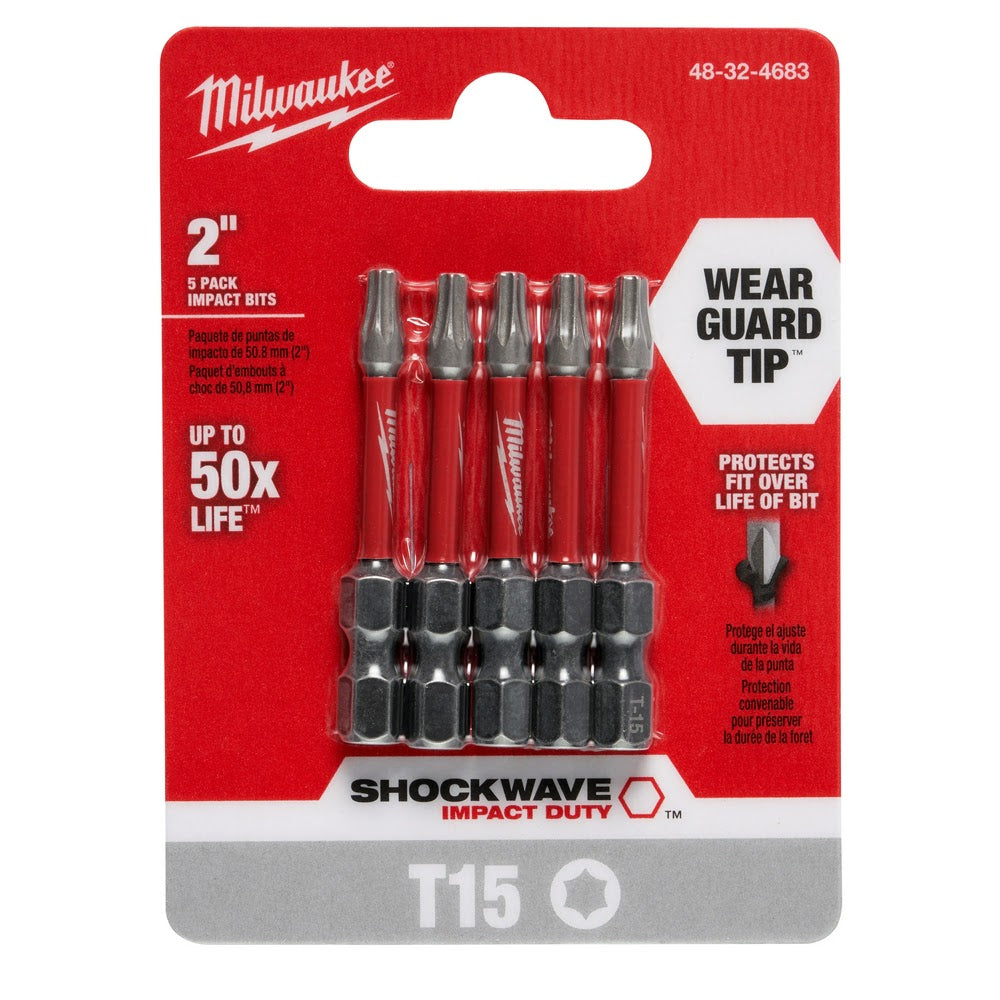 Milwaukee 48-32-4683 Shockwave 2" T15 5PK - 7