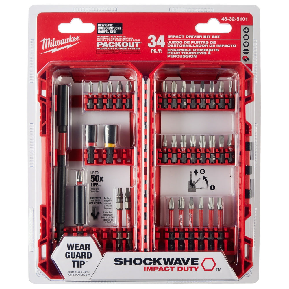 Milwaukee 48-32-5101 SHOCKWAVE Impact Duty Driver Bit Set - 34PC - 24