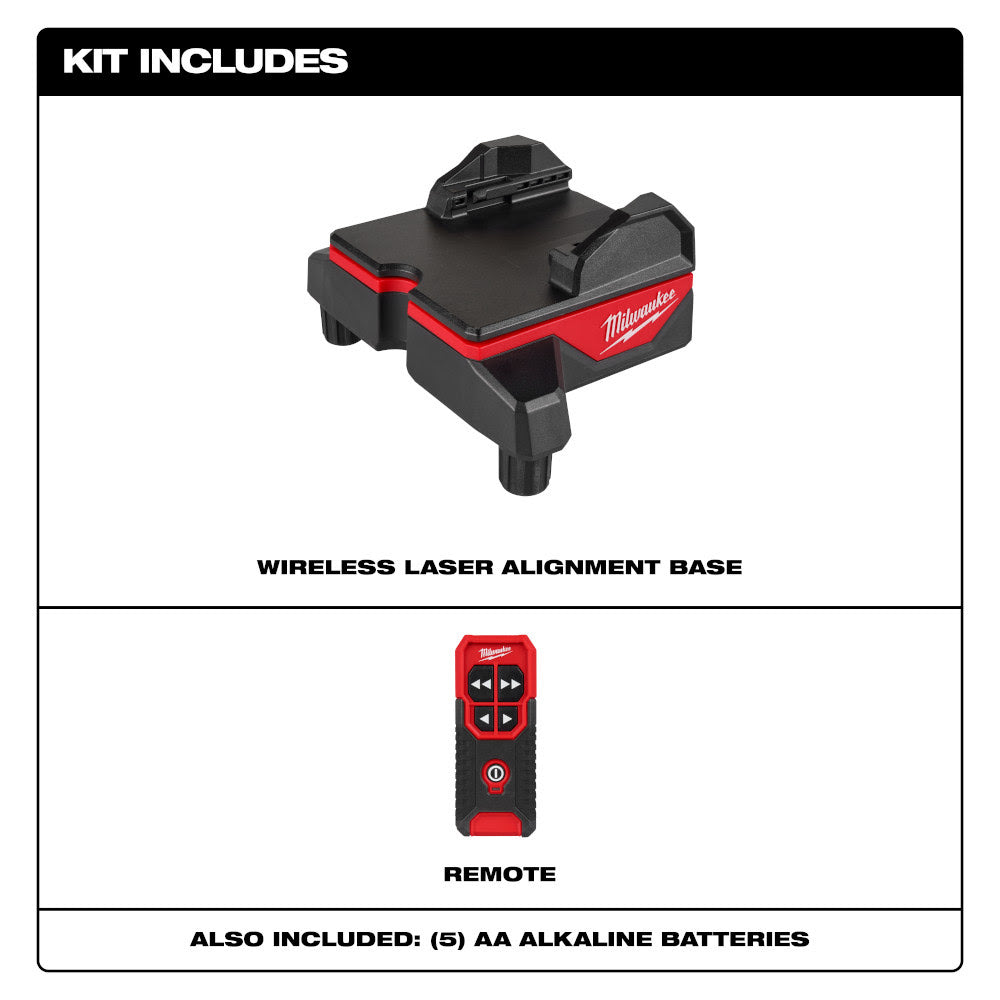 Milwaukee 48-35-1314 Wireless Laser Alignment Base w/ Remote - 2