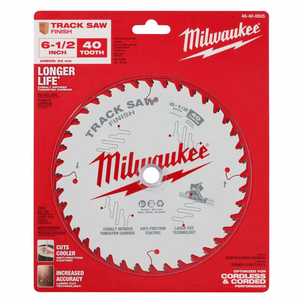 Milwaukee 48-40-0625 6-1/2” 40T Finish Track Saw Blade - 3