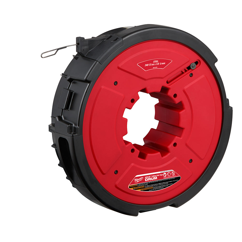 Milwaukee 48-44-5178 M18 FUEL Angler 240' x 1/8" Steel Pulling Fish Tape Drum - 3