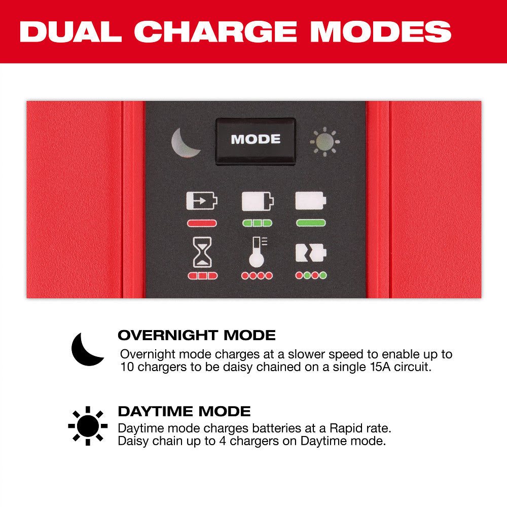 Milwaukee 48-59-1817 M18  Six Bay Daisy Chain Rapid Charger - 6