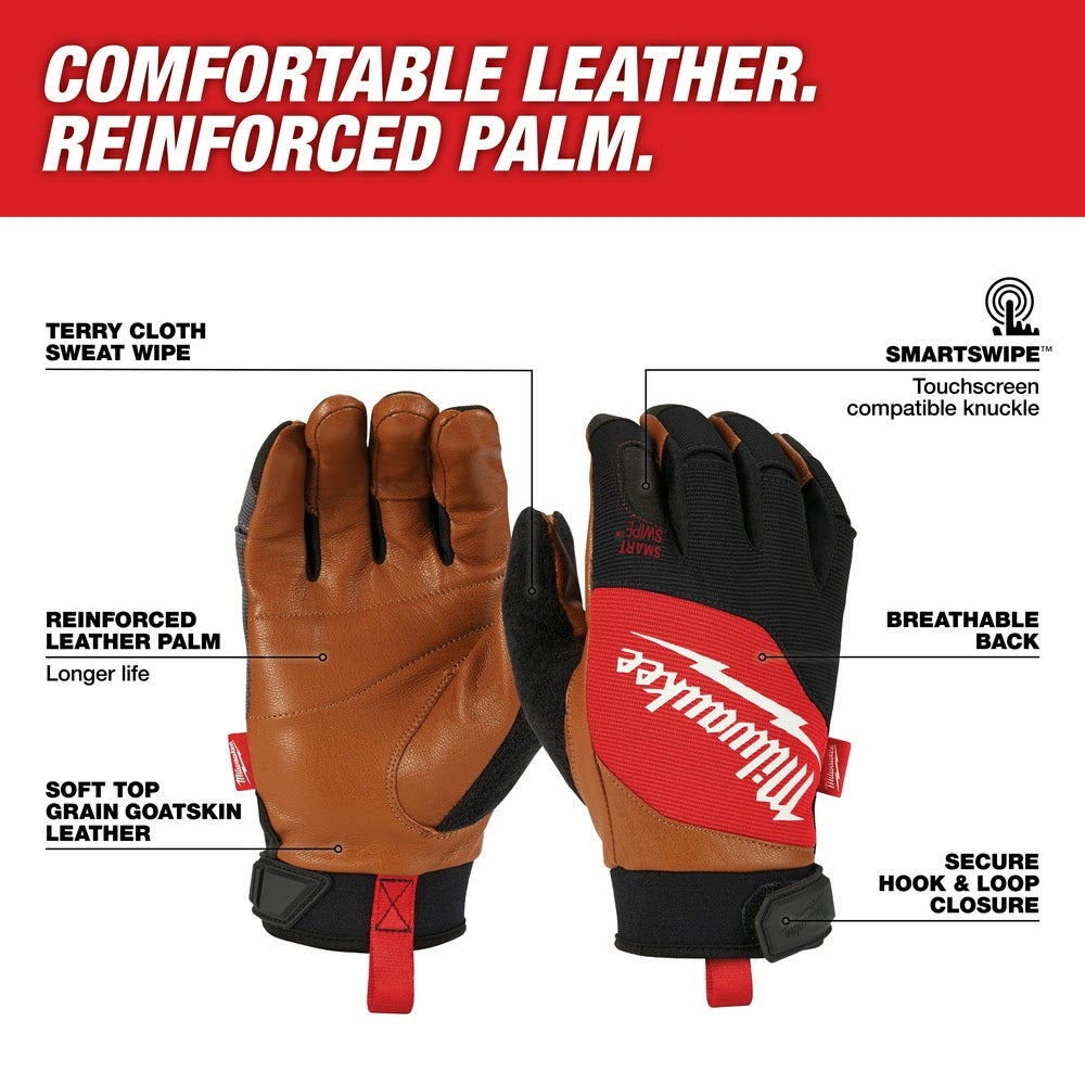 Milwaukee 48-73-0020 Leather Performance Gloves - Small - 2