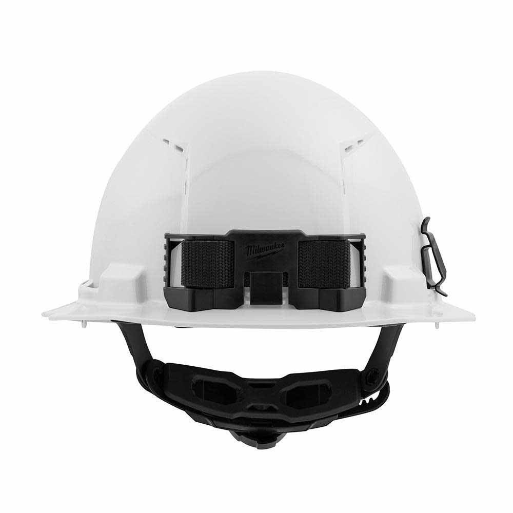 Milwaukee 48-73-1221 White Full Brim Vented Hard Hat with 6PT Ratcheting Suspension – Type 1 Class C - 3