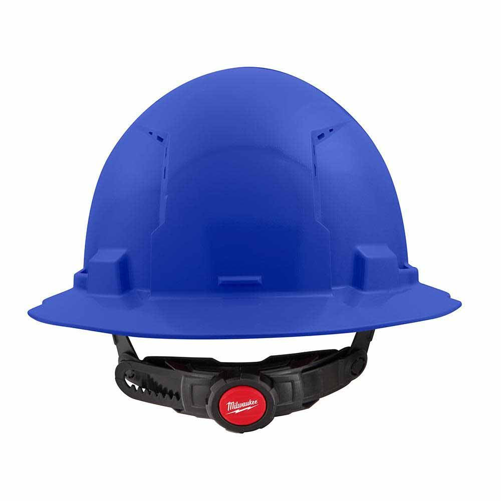 Milwaukee 48-73-1225 Blue Full Brim Vented Hard Hat with 6PT Ratcheting Suspension – Type 1 Class C - 2