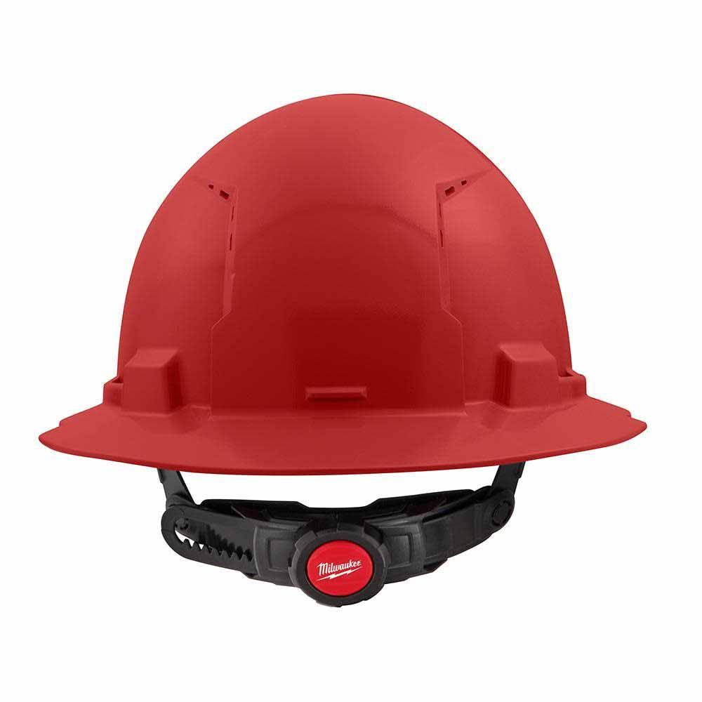 Milwaukee 48-73-1229 Red Full Brim Vented Hard Hat with 6PT Ratcheting Suspension – Type 1 Class C - 2