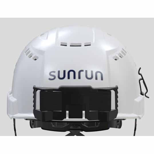 Milwaukee 48-73-1300 White Hard Hat Helmet with BOLT Class C, Sunrun Logo