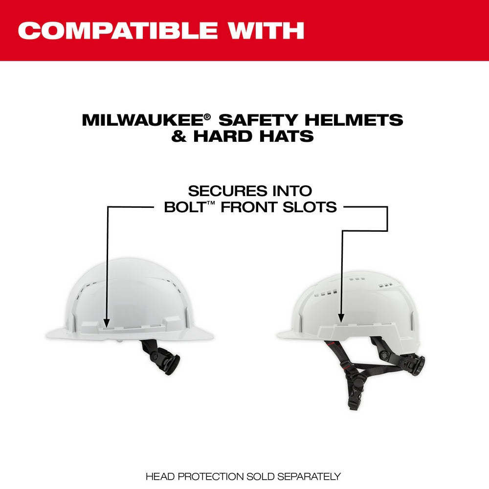 Milwaukee 48-73-1420 BOLT Full Face Shield - Clear Dual Coat Lens (Compatible with Milwaukee Safety Helmets & Hard Hats) - 4