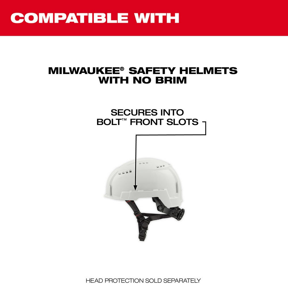 Milwaukee 48-73-1426 BOLT Full Face Shield - Gray Dual Coat Lens (Compatible with Milwaukee Safety Helmet [No Brim]) - 4