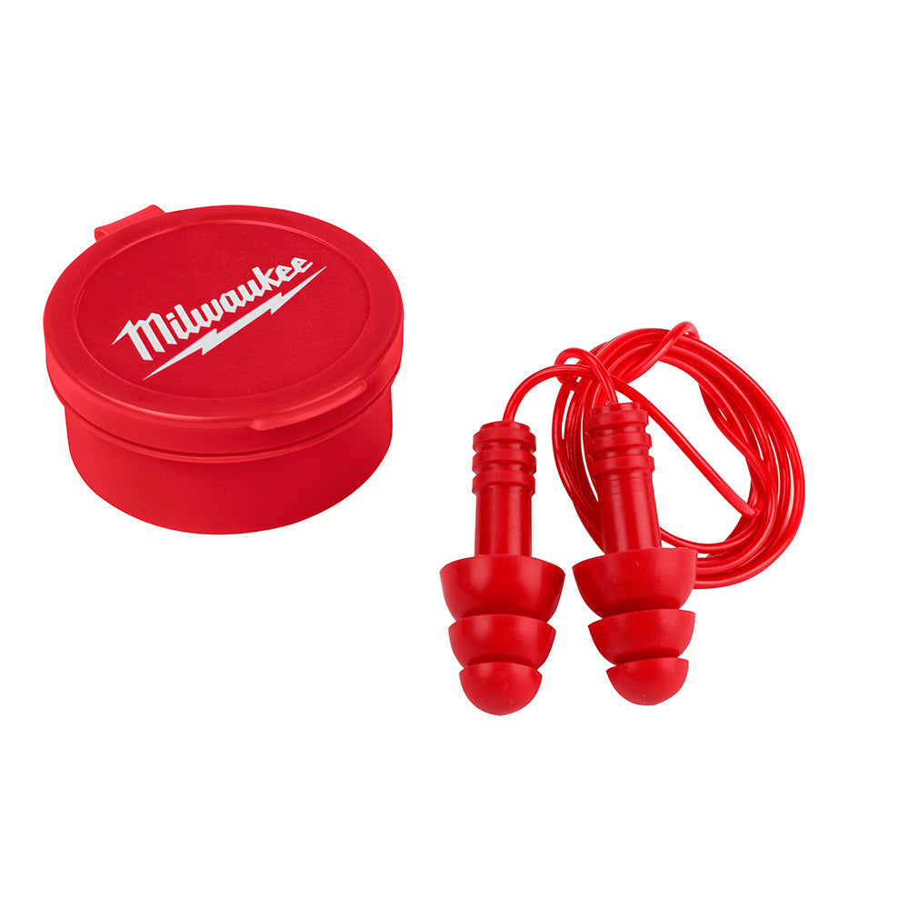 Milwaukee 48-73-31513 Reusable Corded Ear Plugs, NRR 26dB, 3 Pack - 2