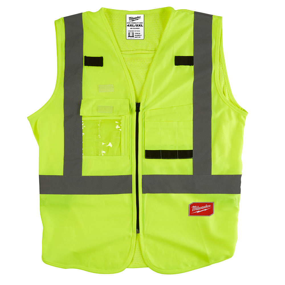 Milwaukee 48-73-5024 Class 2 - High Visibility Yellow Safety Vest - 4X/5X