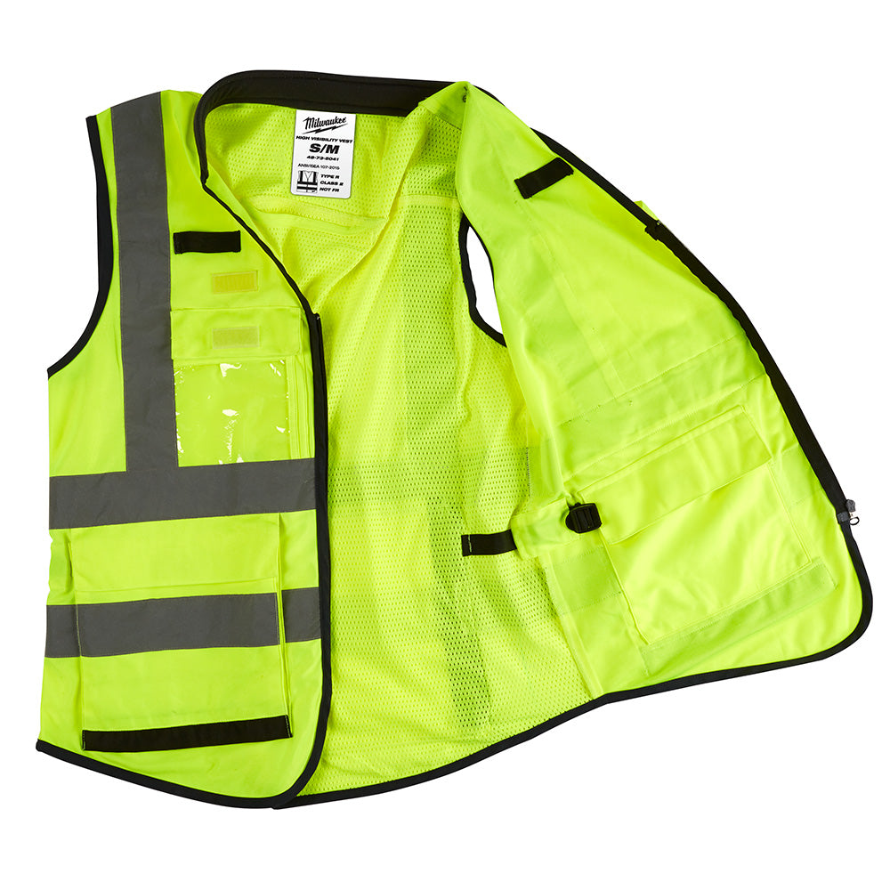 Milwaukee 48-73-5041 High Visibility Yellow Performance Safety Vest - S/M - 2