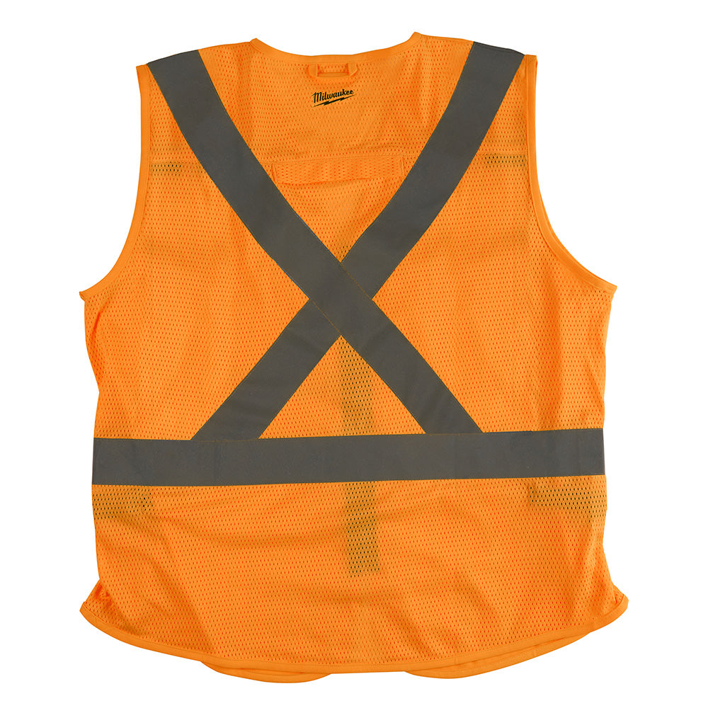 Milwaukee 48-73-5073 High Visibility Orange Safety Vest - XXL/XXXL (CSA) - 2