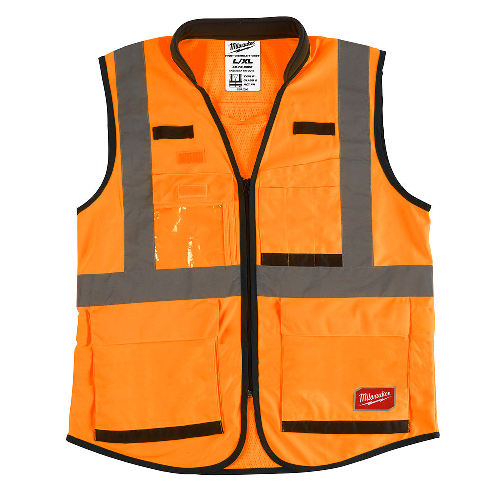 Milwaukee 48-73-5091 High Visibility Orange Performance Safety Vest - S/M (CSA)