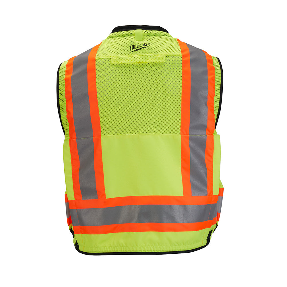 Milwaukee 48-73-5162 Class 2 Surveyor's High Visibility Yellow Safety Vest - L/XL - 2