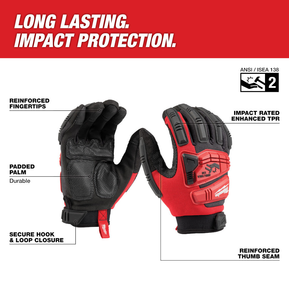 Milwaukee 48-73-8550 Impact Wrecking Work Glove - S - 2