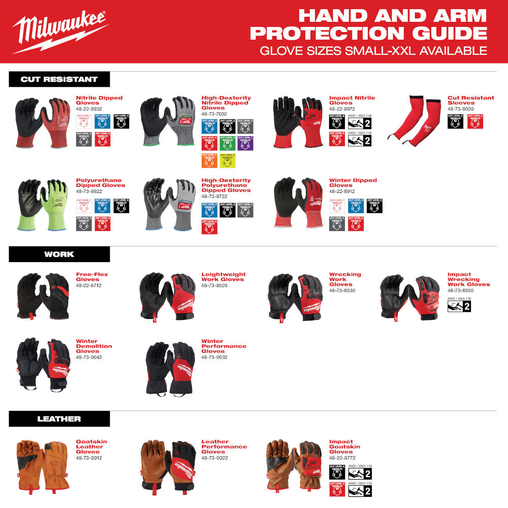 Milwaukee 48-73-8553 Impact Wrecking Work Glove - XL - 5