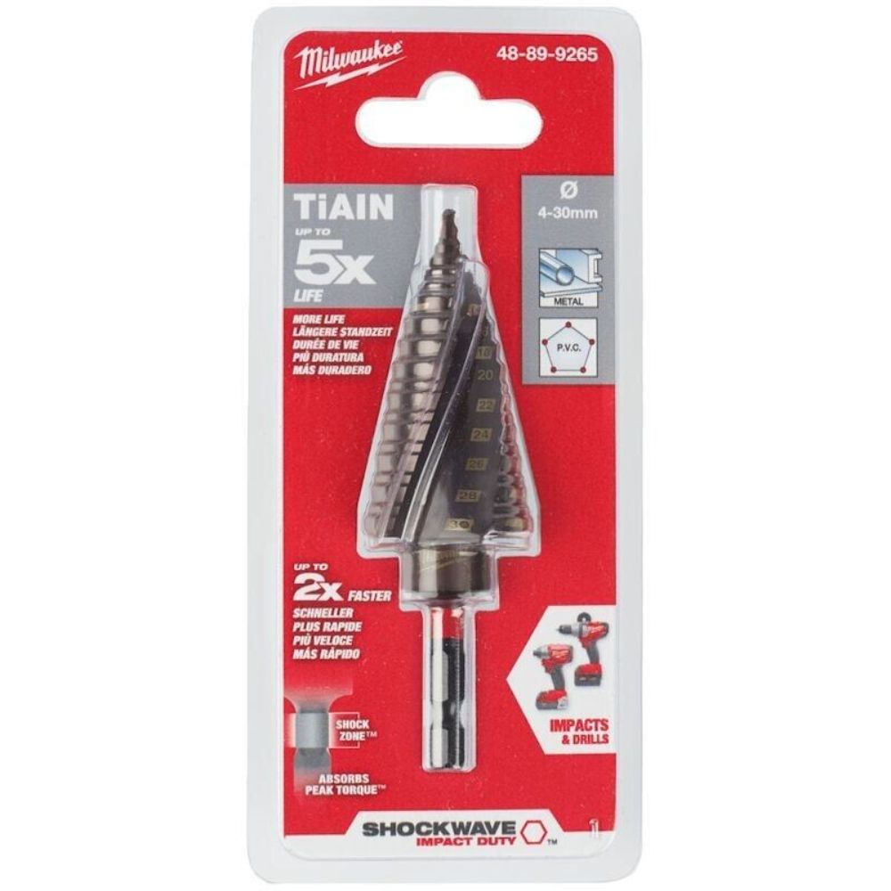 Milwaukee 48-89-9265 SHOCKWAVE 4mm - 30mm Metric Impact Duty Step Bit