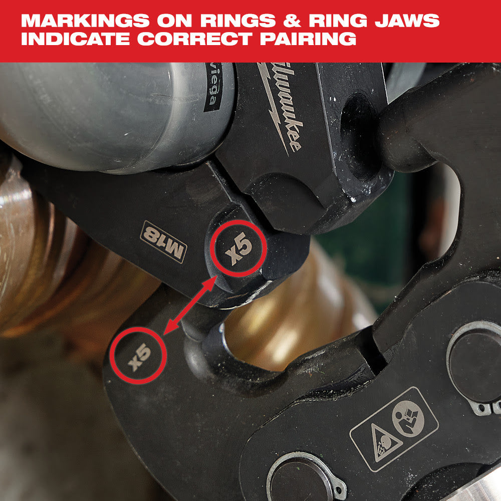 Milwaukee 49-16-2656BX 2-1/2" IPS-P Pivoting Press Ring for M18 FORCE LOGIC Long Throw Press Tool - 6