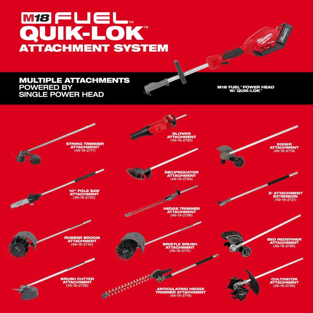 Milwaukee 49-16-2796 M18 FUEL QUIK-LOK Hedge Trimmer Attachment - 2