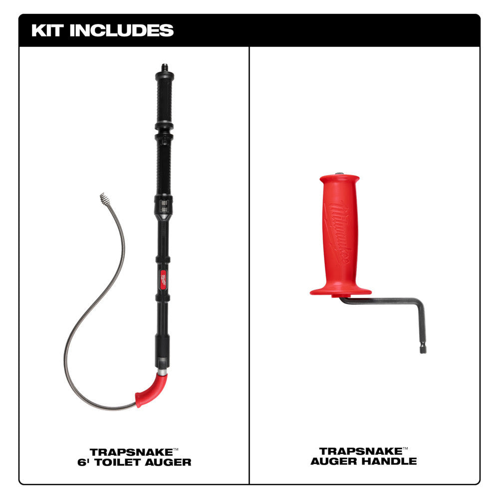 Milwaukee 49-16-3576 TRAPSNAKE 6' Toilet Auger - 2