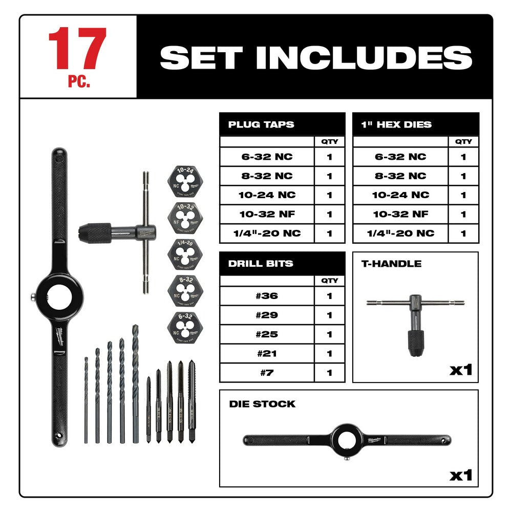 Milwaukee 49-22-5600 17PC SAE Tap and Die Set - 2