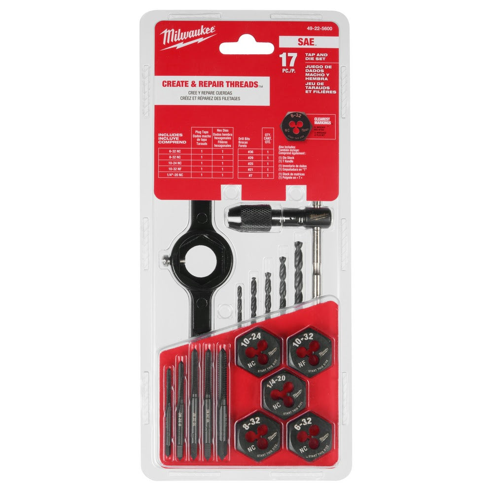 Milwaukee 49-22-5600 17PC SAE Tap and Die Set - 9