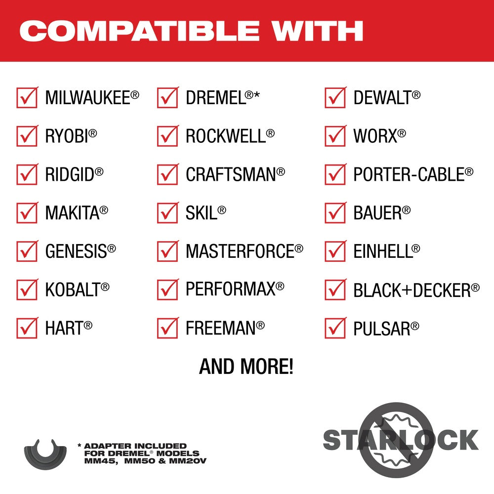 Milwaukee  49-25-1523 Milwaukee® OPEN-LOK™ 1-3/8" TITANIUM ENHANCED CARBIDE TEETH MULTI-MATERIAL BLADE 3PK - 7