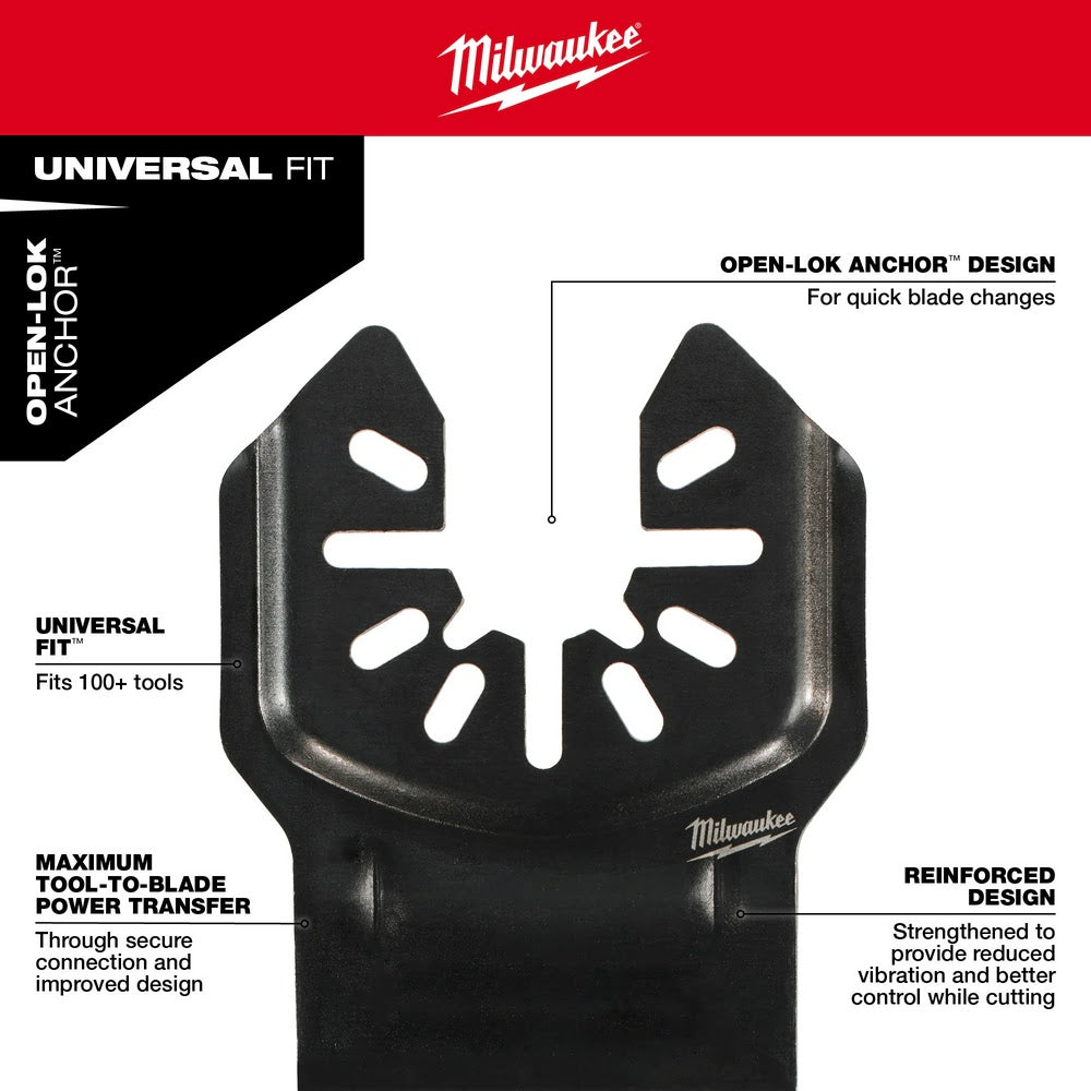 Milwaukee 49-25-1563 NITRUS CARBIDE Extreme Metal Universal Fit OPEN-LOK Multi-Tool Blade 3PK - 7