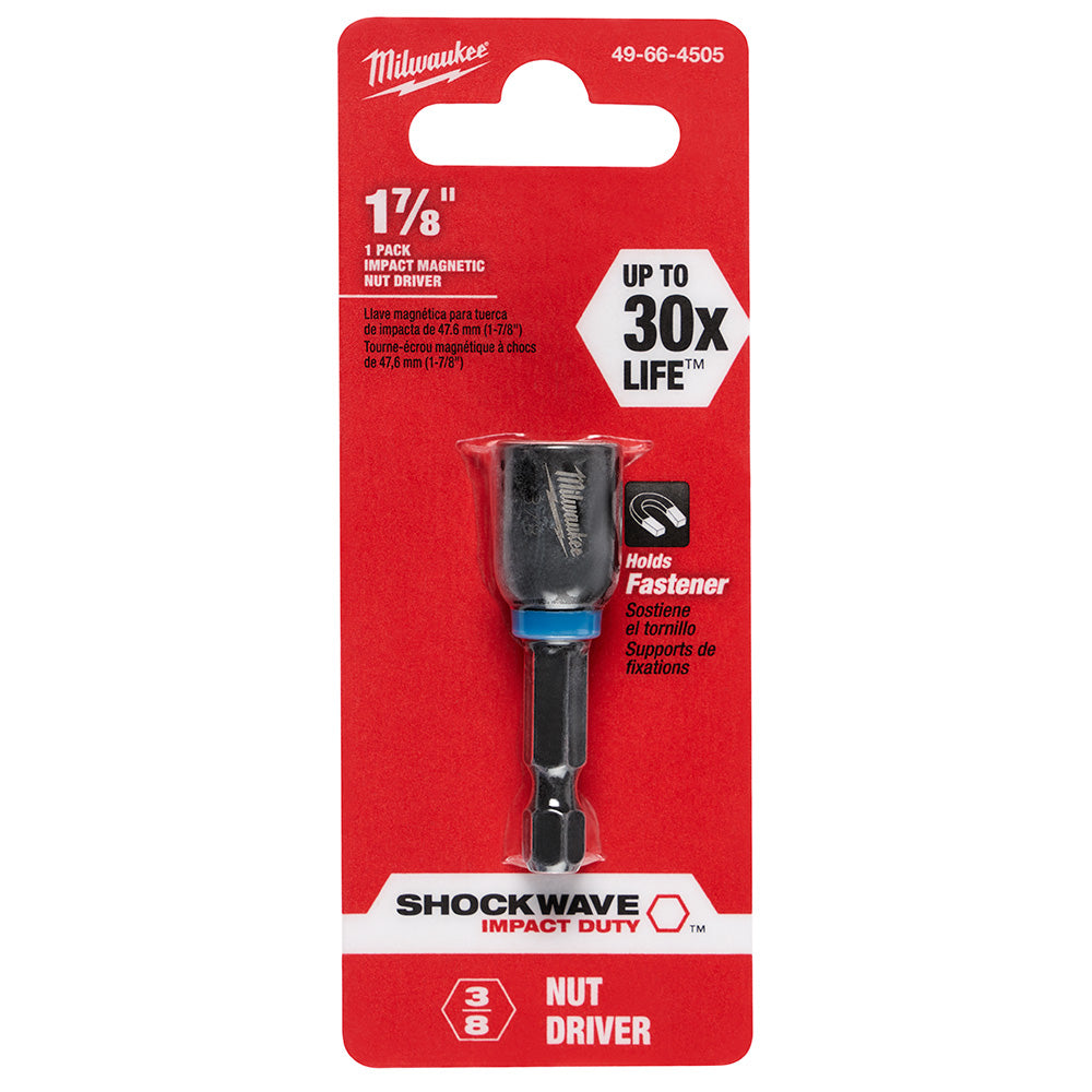 Milwaukee 49-66-4505 SHOCKWAVE 3/8 X 1-7/8 Impact Magnetic Nut Driver