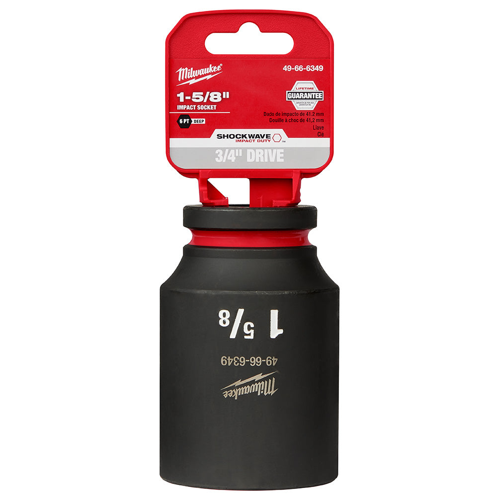 Milwaukee 49-66-6349 SHOCKWAVE Impact Duty™  3/4"Drive 1-5/8" Deep 6 Point Socket - 2