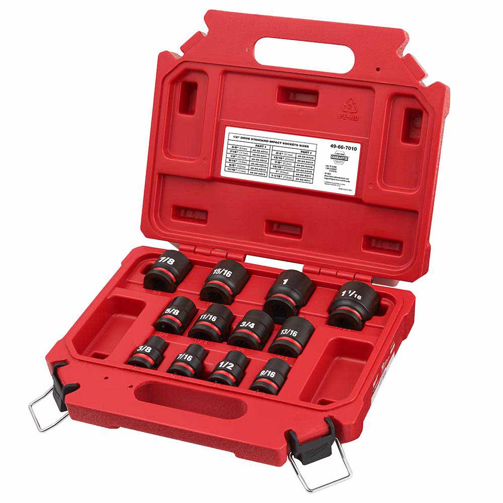 Milwaukee 49-66-7010 12PCSHOCKWAVE Impact Duty™ 1/2" Drive SAE Standard 6 Point Socket Set - 2