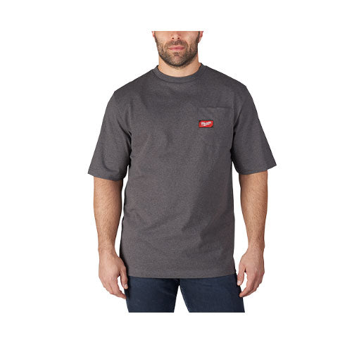 Milwaukee 601G-XL Heavy Duty Pocket T-Shirt (601), Short Sleeve, Gray, XL - 4