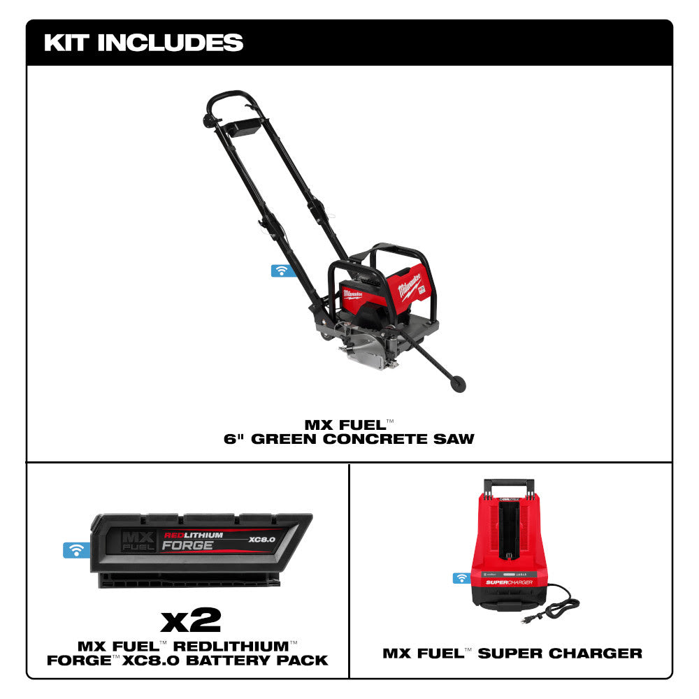 Milwaukee MXF316-2XC MX FUEL 6" Green Concrete Saw Kit - 2