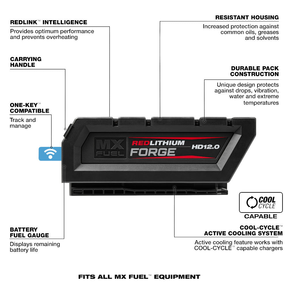 Milwaukee MXFHD812 MX FUEL  REDLITHIUM FORGE HD12.0 Battery Pack - 8