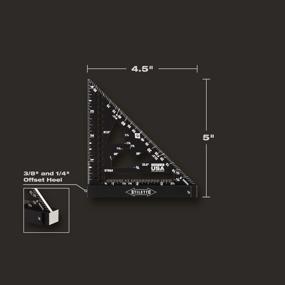 Stiletto STSQ4 4-1/2" Trim Square - 3