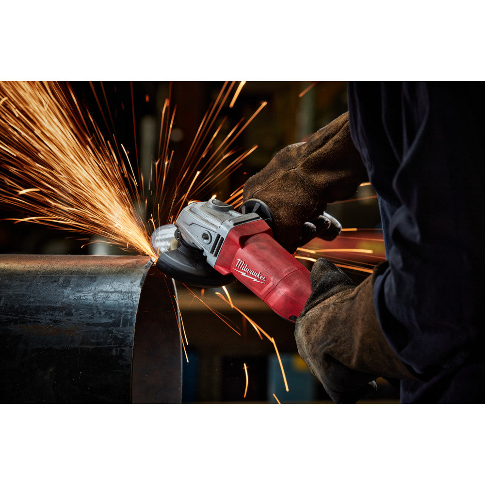 Milwaukee 6141-30 4-1/2" 11 Amp Small Angle Paddle Grinder, Lock on - 3