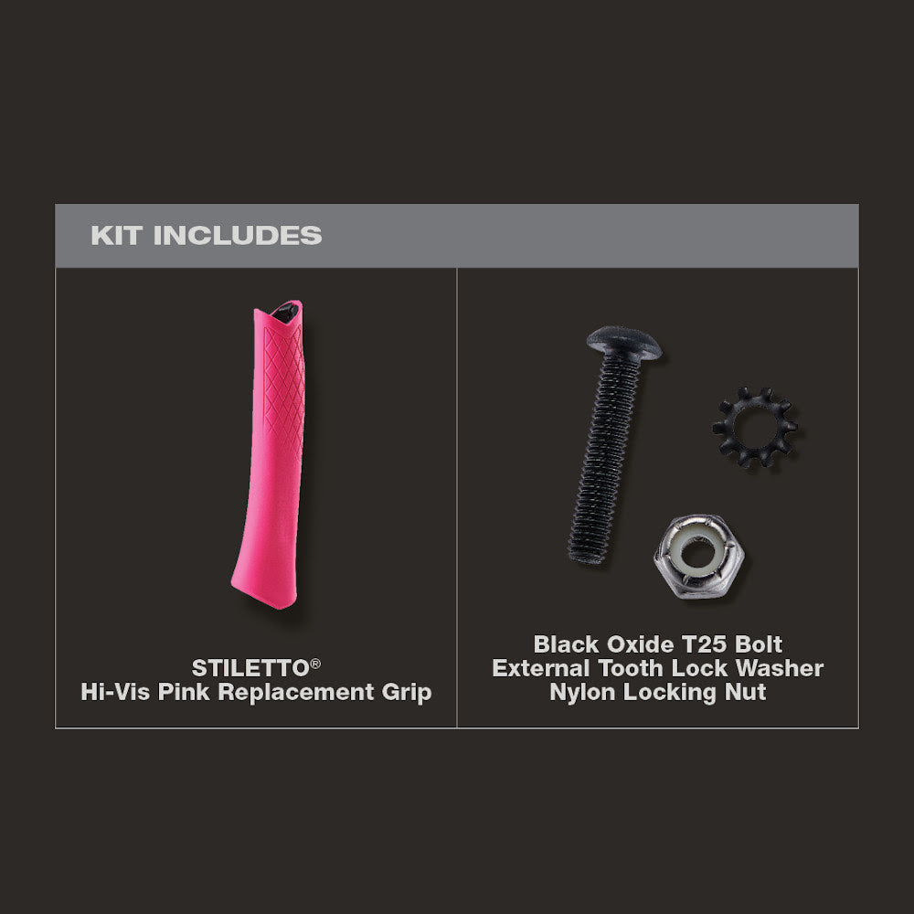 Stiletto TBRG-P Hi-Vis Pink Replacement Grip - 2